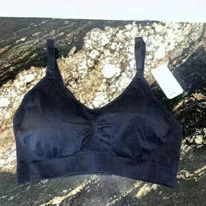 NWT!Women's Nursing Maternity Bra Breastfeeding Adjustable Shoulder Strap Size L